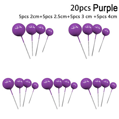 20db Golyós tortafesték Kreatív Arany Ezüst Lovely Ball Születésnapi Party Cupcake Topper Decor Barkácsolás Tortabetét Picks Dekoráció