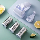 Többcélú forgó sajtreszelő rozsdamentes acél dobokkal kézi sajtdaráló parmezán cheddar csokoládé zöldségekhez