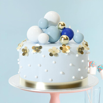 20 бр. Blue Ball Cake Toppers Декорации Направи си сам Foam Ball Cake Insert Cupcake Toppers Годишнина от сватба Консумативи за рожден ден