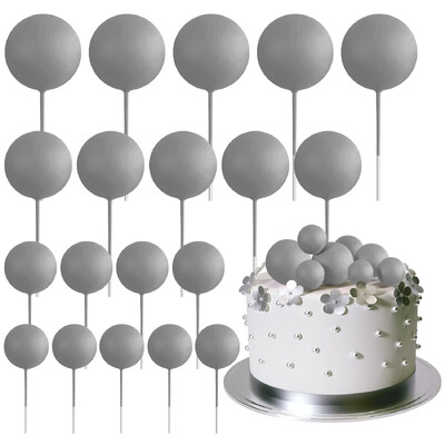 20 db Golyós tortafedő dekoráció Mini léggömbök Tortafedő rudak Narancssárga golyók esküvői születésnapi évfordulós tortadíszek