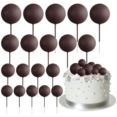20 db Golyós tortafedő dekoráció Mini léggömbök Tortafedő rudak Narancssárga golyók esküvői születésnapi évfordulós tortadíszek