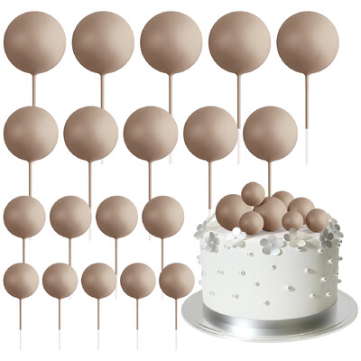 20 db Golyós tortafedő dekoráció Mini léggömbök Tortafedő rudak Narancssárga golyók esküvői születésnapi évfordulós tortadíszek