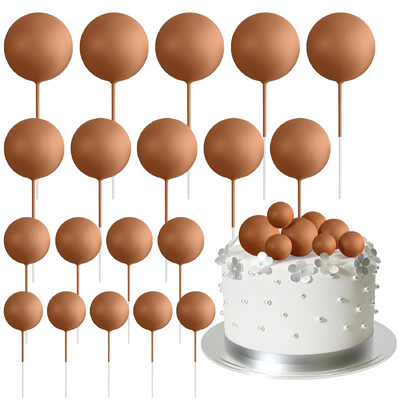 20 db Golyós tortafedő dekoráció Mini léggömbök Tortafedő rudak Narancssárga golyók esküvői születésnapi évfordulós tortadíszek