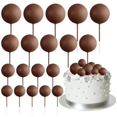 20 db Golyós tortafedő dekoráció Mini léggömbök Tortafedő rudak Narancssárga golyók esküvői születésnapi évfordulós tortadíszek