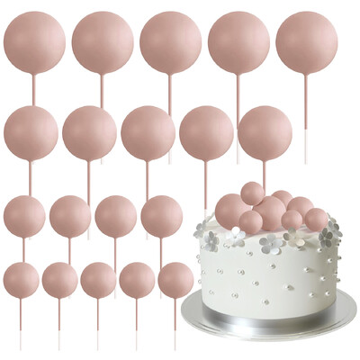 20 db Golyós tortafedő dekoráció Mini léggömbök Tortafedő rudak Narancssárga golyók esküvői születésnapi évfordulós tortadíszek