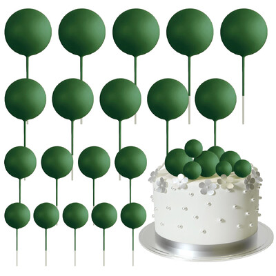 20 db Golyós tortafedő dekoráció Mini léggömbök Tortafedő rudak Narancssárga golyók esküvői születésnapi évfordulós tortadíszek