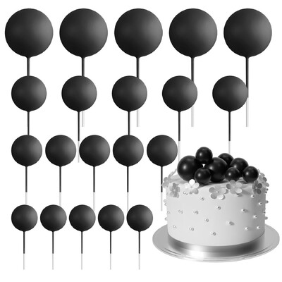 20 db Golyós tortafedő dekoráció Mini léggömbök Tortafedő rudak Narancssárga golyók esküvői születésnapi évfordulós tortadíszek