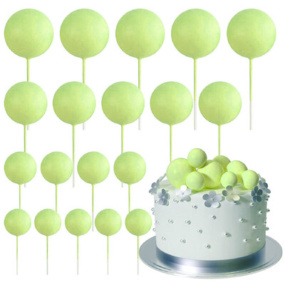 20 db Golyós tortafedő dekoráció Mini léggömbök Tortafedő rudak Narancssárga golyók esküvői születésnapi évfordulós tortadíszek