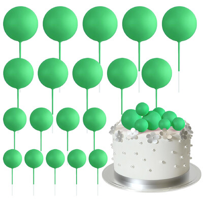 20 db Golyós tortafedő dekoráció Mini léggömbök Tortafedő rudak Narancssárga golyók esküvői születésnapi évfordulós tortadíszek