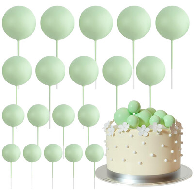 20 db Golyós tortafedő dekoráció Mini léggömbök Tortafedő rudak Narancssárga golyók esküvői születésnapi évfordulós tortadíszek