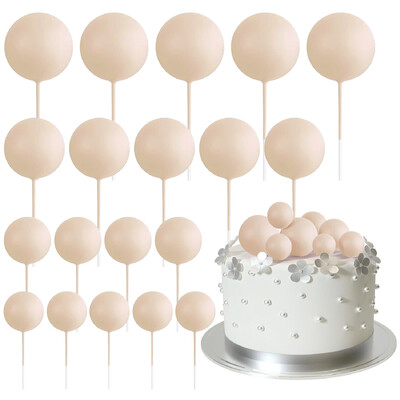 20 db Golyós tortafedő dekoráció Mini léggömbök Tortafedő rudak Narancssárga golyók esküvői születésnapi évfordulós tortadíszek