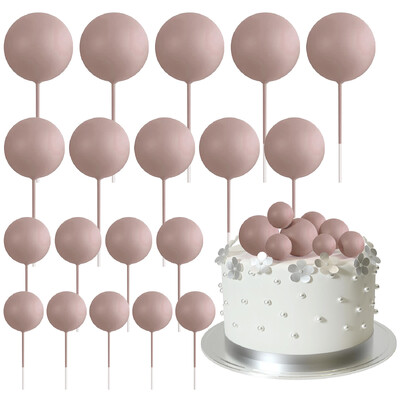 20 db Golyós tortafedő dekoráció Mini léggömbök Tortafedő rudak Narancssárga golyók esküvői születésnapi évfordulós tortadíszek