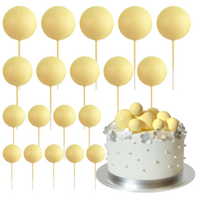 20 db Golyós tortafedő dekoráció Mini léggömbök Tortafedő rudak Narancssárga golyók esküvői születésnapi évfordulós tortadíszek