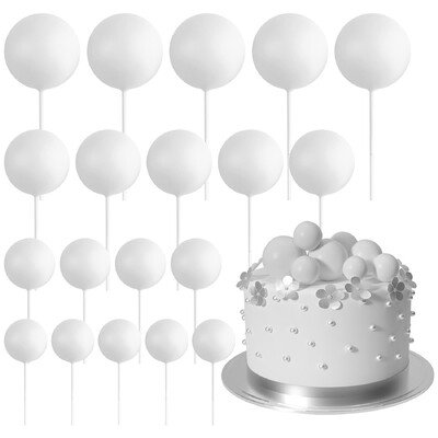 20 db Golyós tortafedő dekoráció Mini léggömbök Tortafedő rudak Narancssárga golyók esküvői születésnapi évfordulós tortadíszek