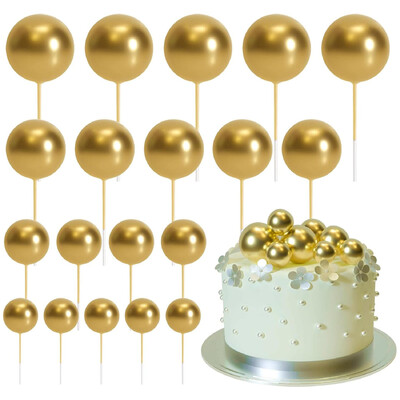 20 db Golyós tortafedő dekoráció Mini léggömbök Tortafedő rudak Narancssárga golyók esküvői születésnapi évfordulós tortadíszek