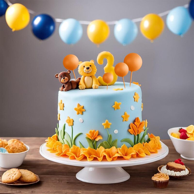 20 τμχ Διακοσμήσεις για τούρτα με μπάλα Μίνι μπαλόνια για τούρτα μπαστουνάκια πορτοκαλί για διακόσμηση τούρτας επετείου γενεθλίων