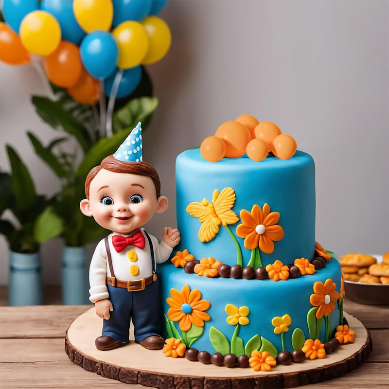 20 τμχ Διακοσμήσεις για τούρτα με μπάλα Μίνι μπαλόνια για τούρτα μπαστουνάκια πορτοκαλί για διακόσμηση τούρτας επετείου γενεθλίων