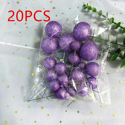 20db Glitter Ball Boldog születésnapi tortafeltét rózsaszín arany esküvői party ajándék tortalapok karácsonyi parti desszert dekorációhoz