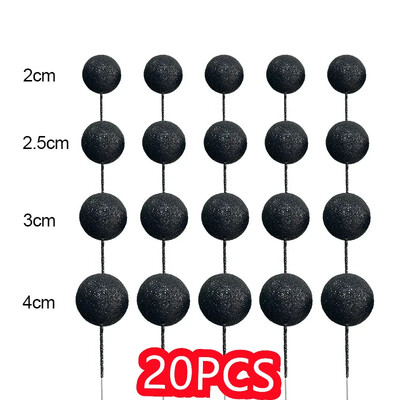 20db Glitter Ball Boldog születésnapi tortafeltét rózsaszín arany esküvői party ajándék tortalapok karácsonyi parti desszert dekorációhoz