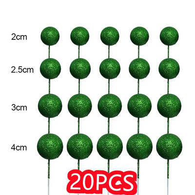 20db Glitter Ball Boldog születésnapi tortafeltét rózsaszín arany esküvői party ajándék tortalapok karácsonyi parti desszert dekorációhoz