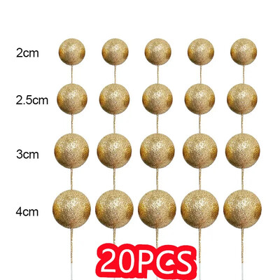 20db Glitter Ball Boldog születésnapi tortafeltét rózsaszín arany esküvői party ajándék tortalapok karácsonyi parti desszert dekorációhoz