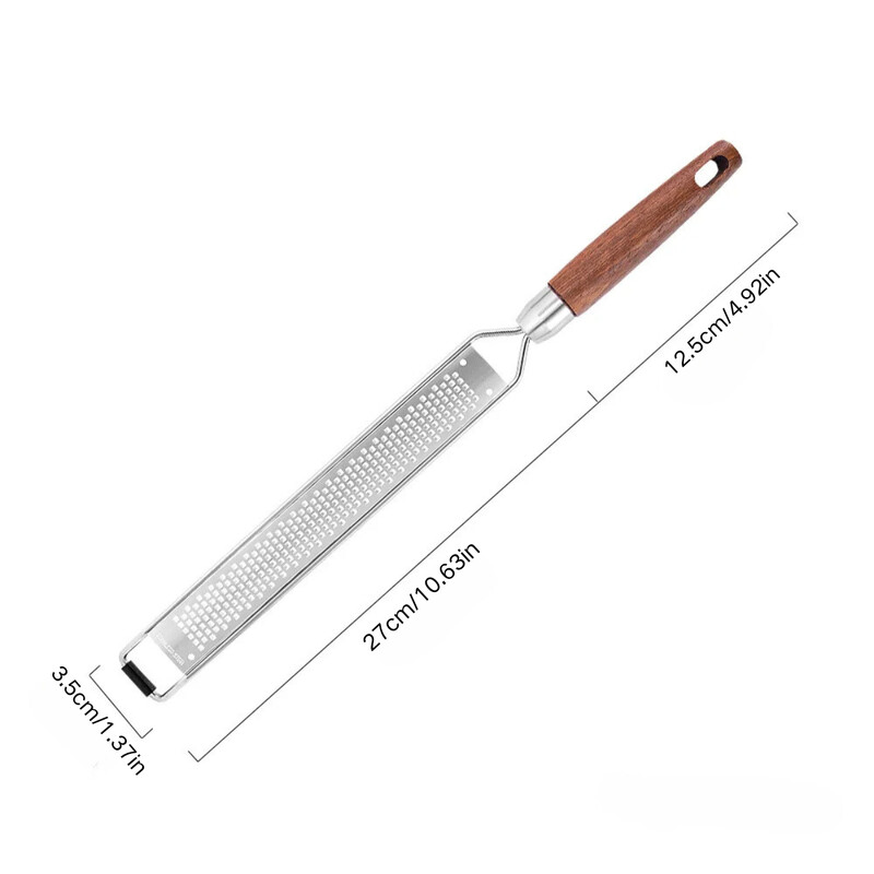 Zester și răzătoare cu mâner din lemn premium, eficient și ușor de utilizat, unealtă ideală de bucătărie, perfectă pentru bucătari și bucătari deopotrivă.