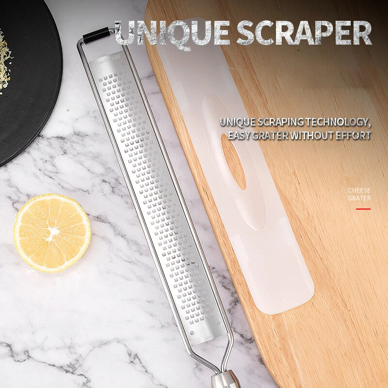 Zester și răzătoare cu mâner din lemn premium, eficient și ușor de utilizat, unealtă ideală de bucătărie, perfectă pentru bucătari și bucătari deopotrivă.