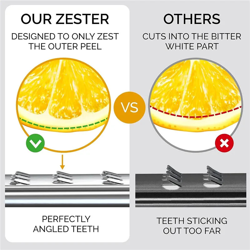 Răzătoare de lămâie și răzătoare pentru brânză din oțel inoxidabil - parmezan, lămâie, ciocolată, fructe, legume, răzătoare cu ghimbir