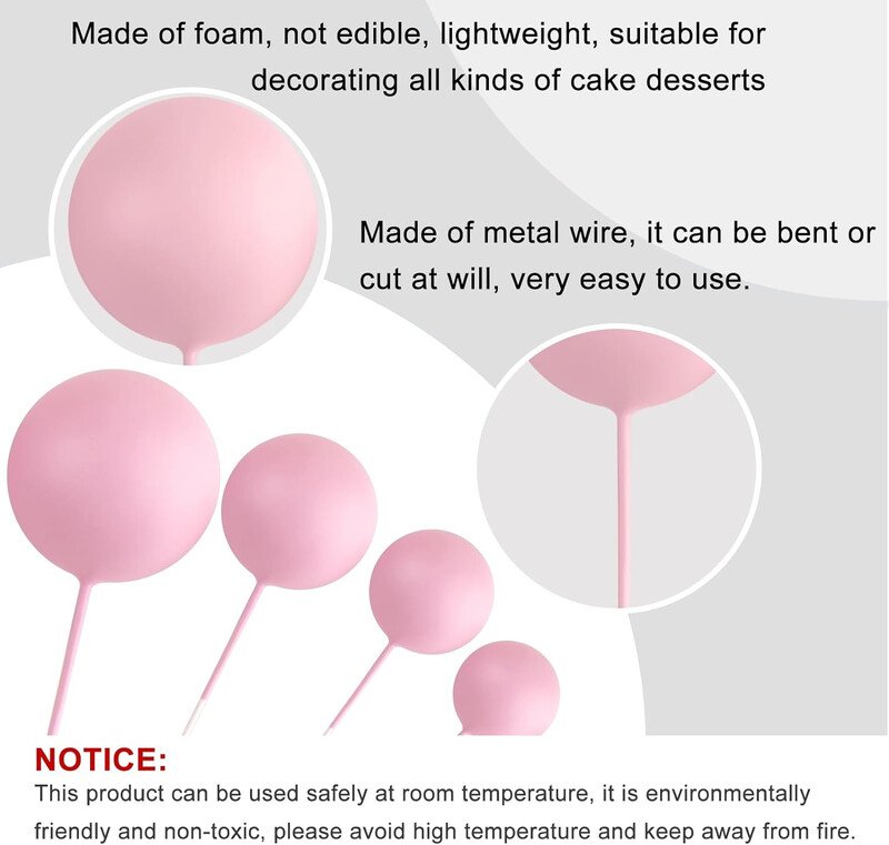 50 τμχ Rainbow Cake Topper Balls Macaron Balls Cake Toppers για διακόσμηση τούρτας γενεθλίων Προμήθειες γάμου για ντους μωρών