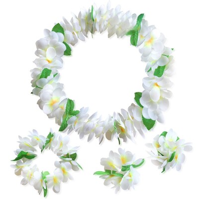 Hawaii Művirág Füzér Színes Virágok Nyaklánc Fejpánt Beach Leis Nyaklánc Aloha Téma Kellékek Születésnapi Koszorú