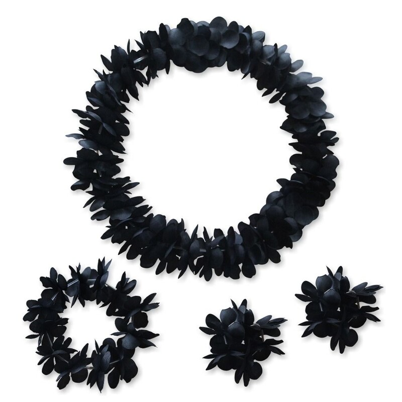 Χαβάης τεχνητό λουλούδι Γιρλάντα Πολύχρωμα λουλούδια Κολιέ Κολιέ Παραλία Leis Κολιέ με θέμα Aloha Στεφάνι γενεθλίων