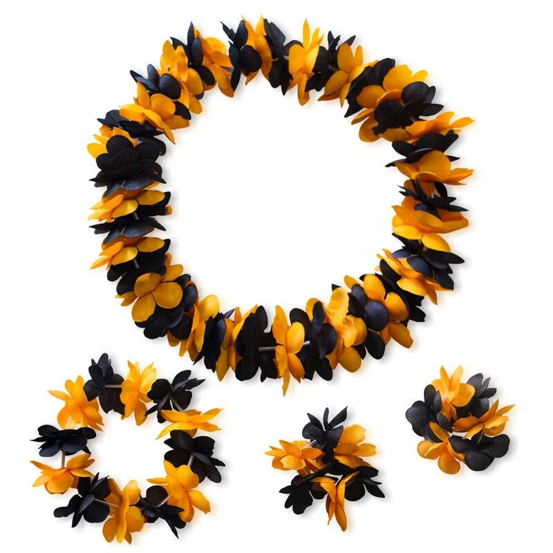 Χαβάης τεχνητό λουλούδι Γιρλάντα Πολύχρωμα λουλούδια Κολιέ Κολιέ Παραλία Leis Κολιέ με θέμα Aloha Στεφάνι γενεθλίων