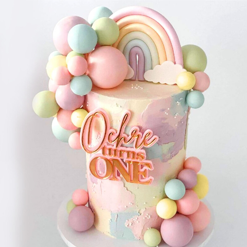 50 τμχ Πολύχρωμο μπαλόνι Rainbow Topper για το πάρτι γενεθλίων του μωρού Τέλεια διακόσμηση γιορτής