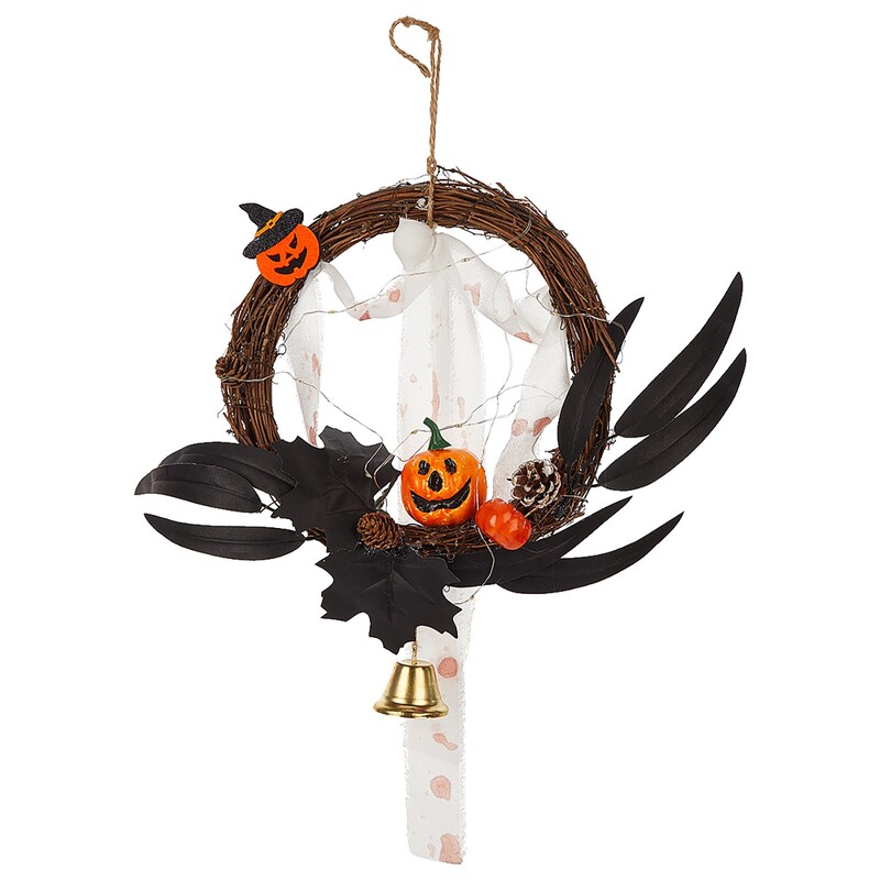 Virágkoszorú Halloween Party koszorú a bejárati udvaron beltéri és kültéri dekorációkhoz