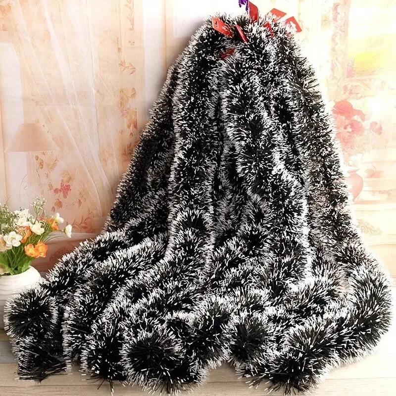 Ziemassvētki Zaļās spieķa lentes Garland DIY Ziemassvētku koku rotājumi Zaļās spieķa lentes Vainags Piekārts Piekarināms Mājas ballītes noformējums