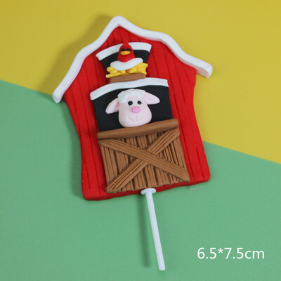 Διακόσμηση τούρτας με ζώα Farm Animal Birthday Cake Topper Cow Cake Topper for Farm Animal Baby Shower Birthday Party Supplies