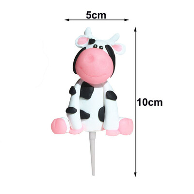 Διακόσμηση τούρτας με ζώα Farm Animal Birthday Cake Topper Cow Cake Topper for Farm Animal Baby Shower Birthday Party Supplies