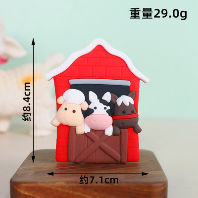 Διακόσμηση τούρτας με ζώα Farm Animal Birthday Cake Topper Cow Cake Topper for Farm Animal Baby Shower Birthday Party Supplies