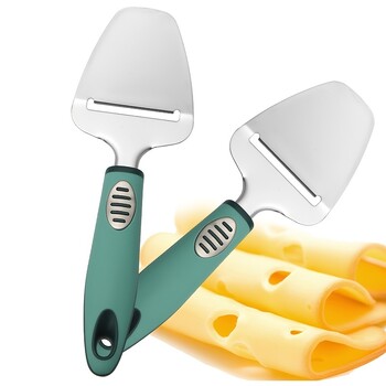 PLYS Cheese Slicer Многофункционален ръчен незалепващ нож за сирене за нарязване на сирене Шпатула за сирене от неръждаема стомана