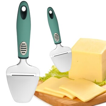 PLYS Cheese Slicer Многофункционален ръчен незалепващ нож за сирене за нарязване на сирене Шпатула за сирене от неръждаема стомана