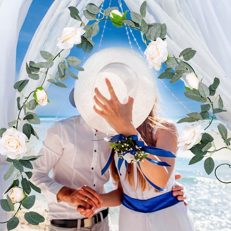 Függő eukaliptusz füzér mesterséges eukaliptusz füzér Elegáns mesterséges eukaliptusz rózsafüzér otthoni kerthez beltéri használatra