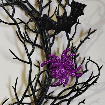 Halloween Spider Wreath Spooky Bat Spider Halloween Branch στεφάνι Creepy Handmade Spider Τεχνητό στεφάνι για εξωτερικό σπίτι