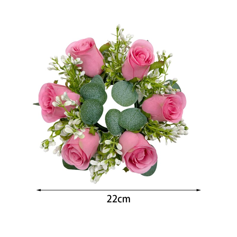 Gyertyagyűrű mesterséges koszorú füzér Kis Boho koszorú oszlopos gyertyatartó otthoni asztalhoz Esküvői középpontok Hálaadás