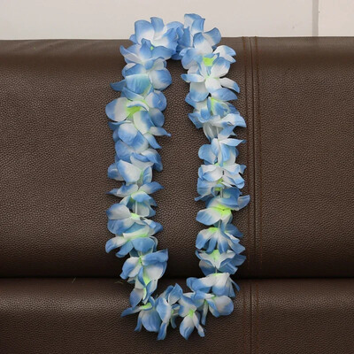 Κολιέ Χαβάης με λουλούδια Leis Artificial Garland Hawaii Beach Party Διακόσμηση Φανταχτερό φόρεμα Luau Wedding Cosplay γενεθλίων