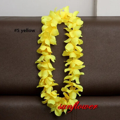 Κολιέ Χαβάης με λουλούδια Leis Artificial Garland Hawaii Beach Party Διακόσμηση Φανταχτερό φόρεμα Luau Wedding Cosplay γενεθλίων