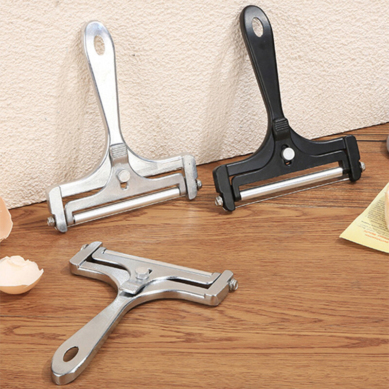 Tăiător de brânză cu sârmă Tăiător de brânză reglabil Tăiător de unt de brânză din oțel inoxidabil de rezistență pentru brânzeturi moi și semi-tare