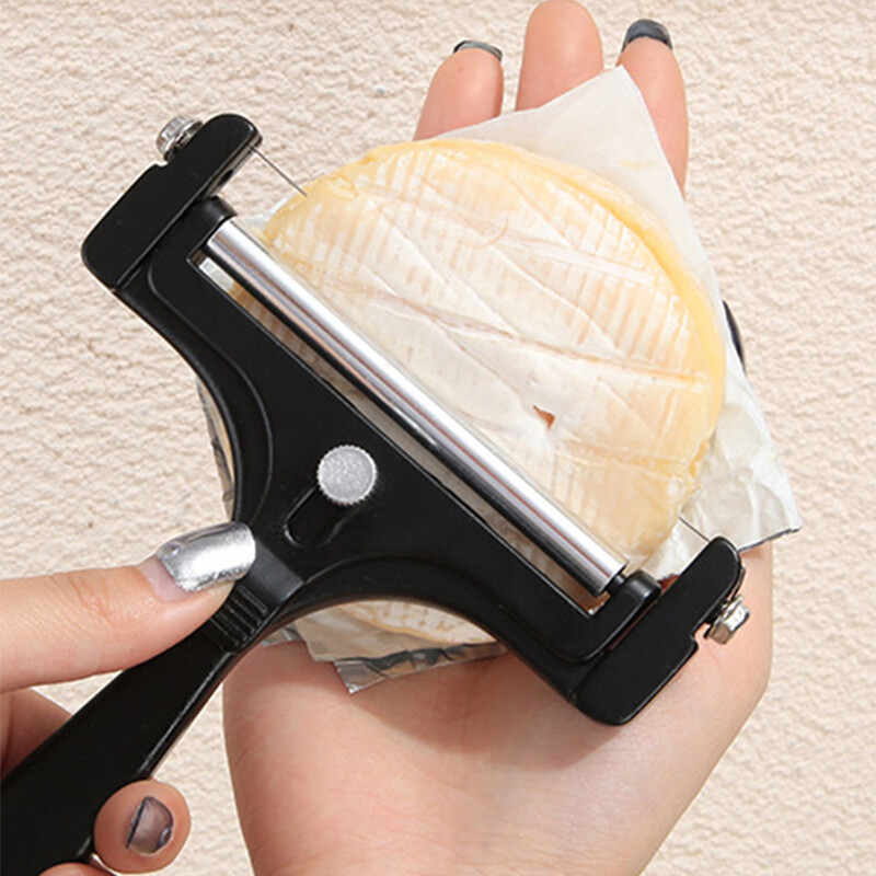 Tăiător de brânză cu sârmă Tăiător de brânză reglabil Tăiător de unt de brânză din oțel inoxidabil de rezistență pentru brânzeturi moi și semi-tare