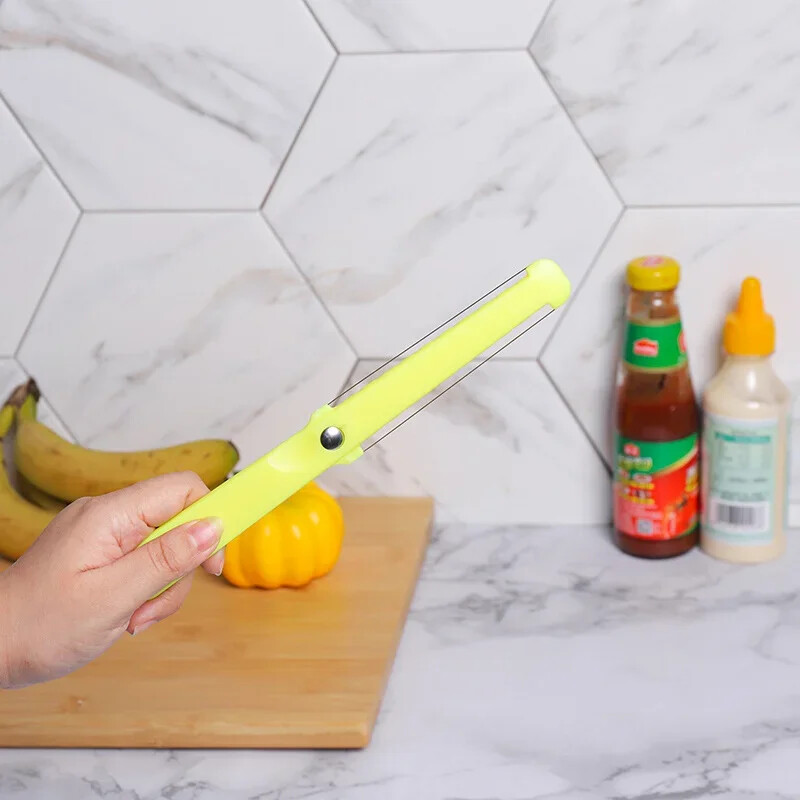 1PC Nouă modă Tăiător de brânză unt tăietor de curățat cuțit moale și gros instrument de coacere instrumente de gătit mâner din sârmă cuțit dur pentru brânză Plast