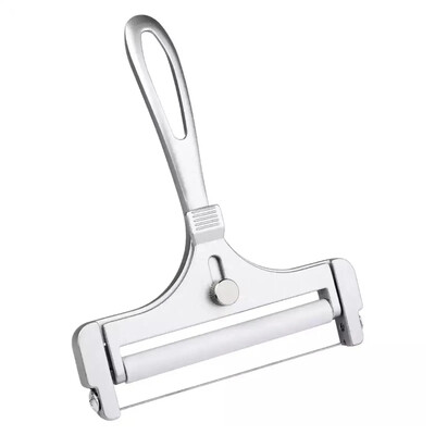 Tăiător de brânză cu sârmă și rolă din oțel inoxidabil Tăiător manual de bucătărie reglabil Răzătoare de unt de brânză Tăiător de grosime Che W9L5
