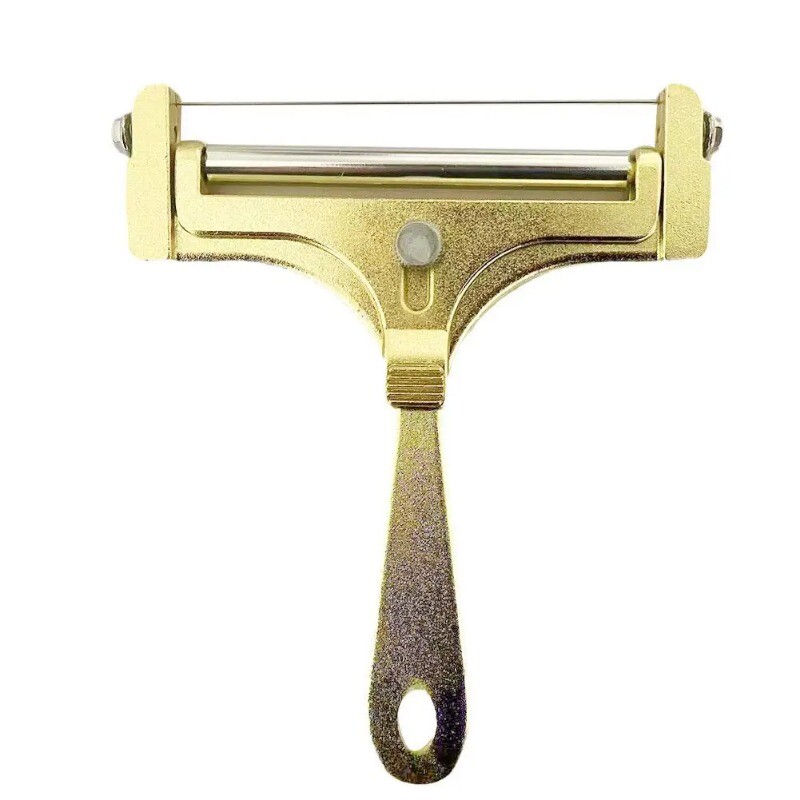 Tăiător de brânză cu sârmă și rolă din oțel inoxidabil Tăiător manual de bucătărie reglabil Răzătoare de unt de brânză Tăiător de grosime Che W9L5